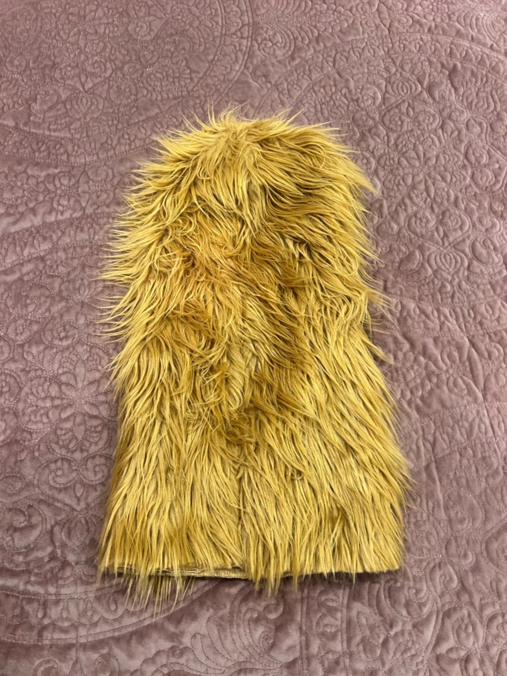 Mustard Yellow Faux Fur boot covering
